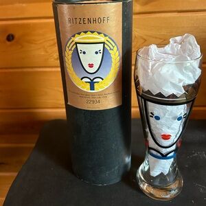 Ritzenhoff Designer Collectible German Frau Pilsner Glass